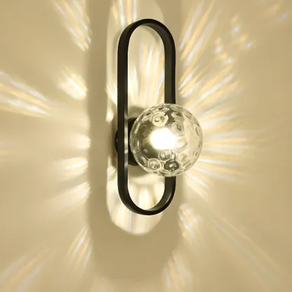 Modern Gold Wall Light with Glass Shade for Indoor Image - 11