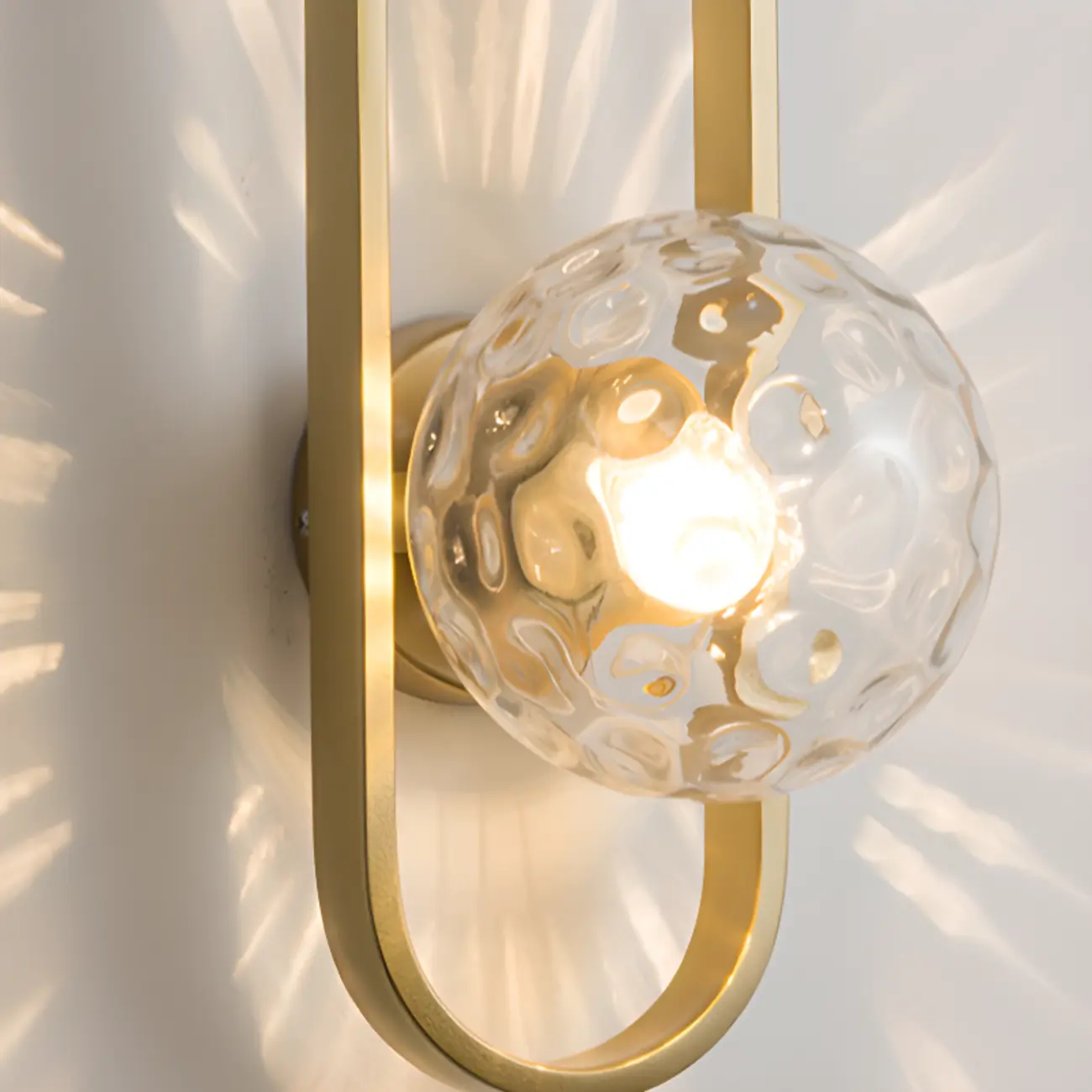 Modern Gold Wall Light with Glass Shade for Indoor Image - 12 | homeyfad