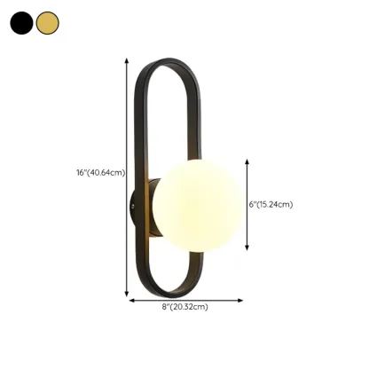 Modern Gold Wall Light with Glass Shade for Indoor Image - 15