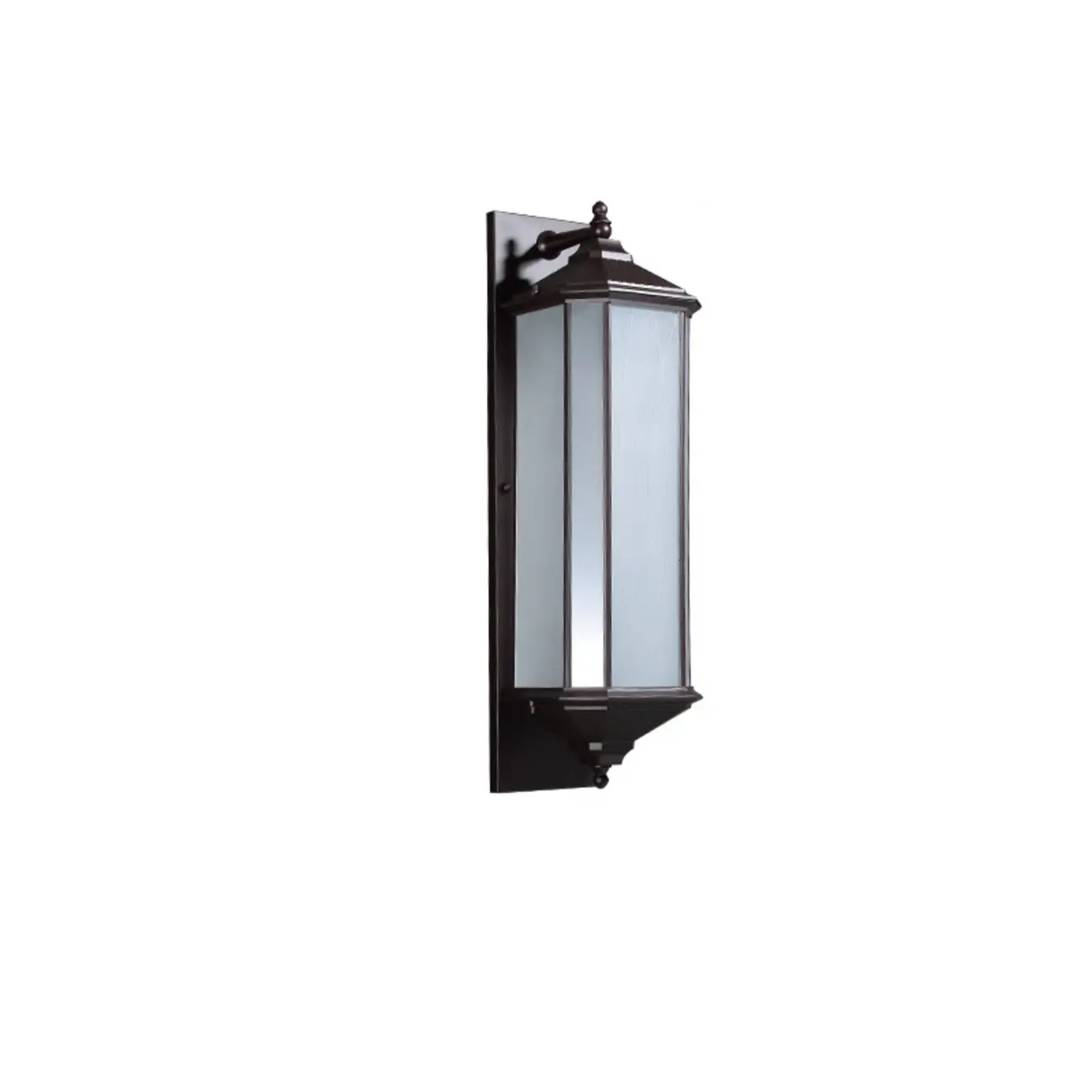 Modern Metal Geometric Frosted Glass LED Outdoor Wall Light | homeyfad