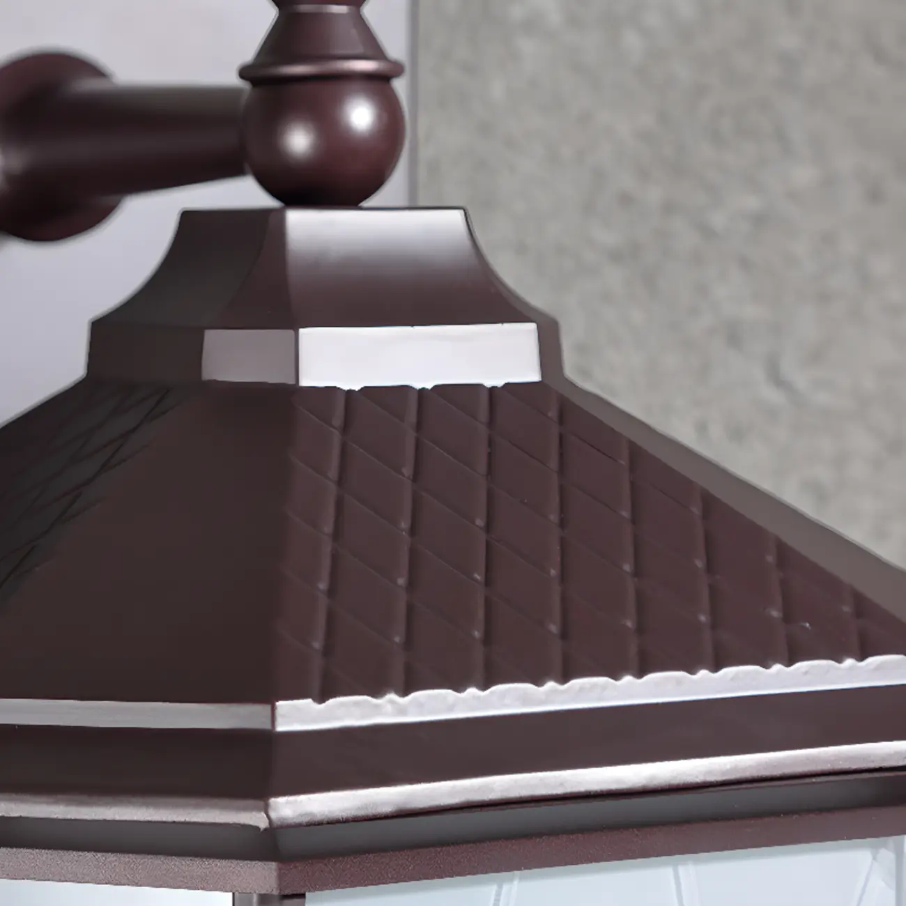 Modern Metal Geometric Frosted Glass LED Outdoor Wall Light | homeyfad