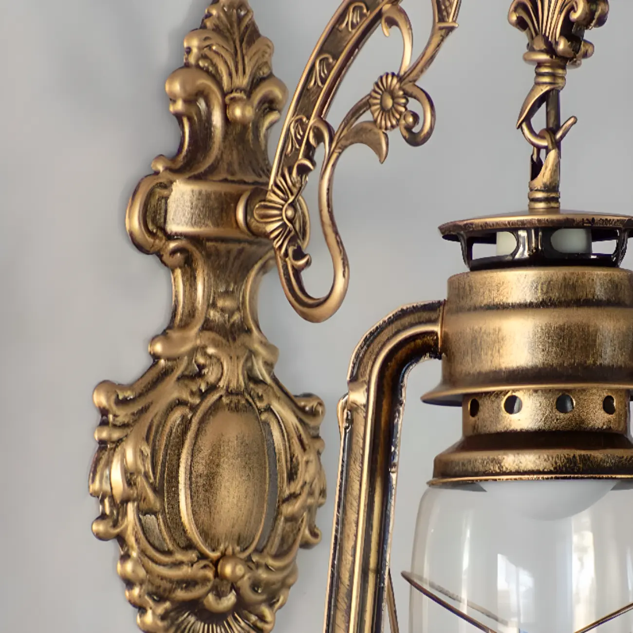 Industrial LED Outdoor Wall Light Metal Black Geometric Lantern Image - 11 | homeyfad