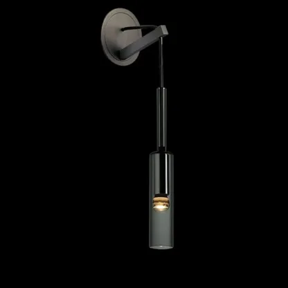 Modern Brass Wall Sconce with Crystal Shade for Indoors Image - 5