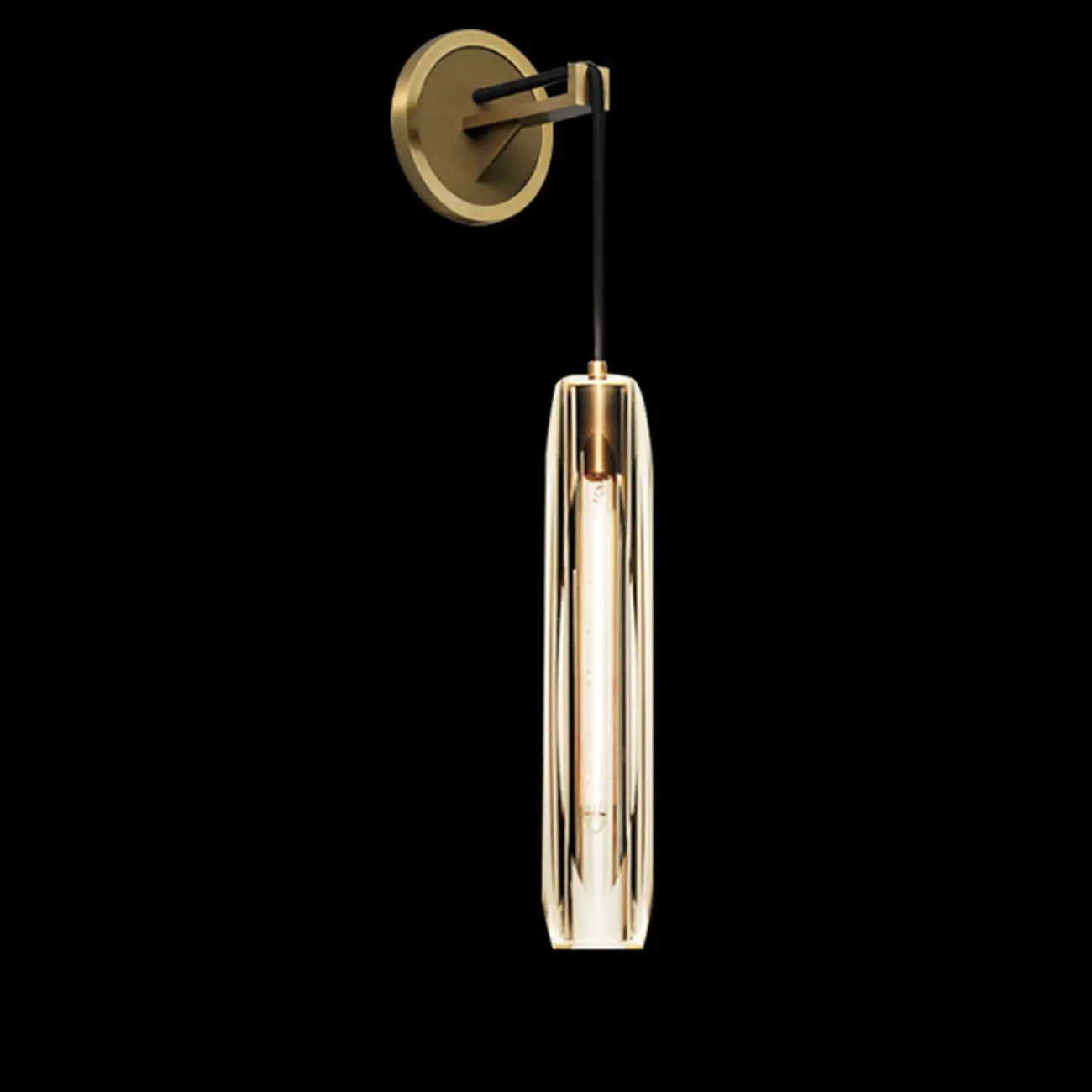 Modern Brass Wall Sconce with Crystal Shade for Indoors Image - 8 | homeyfad