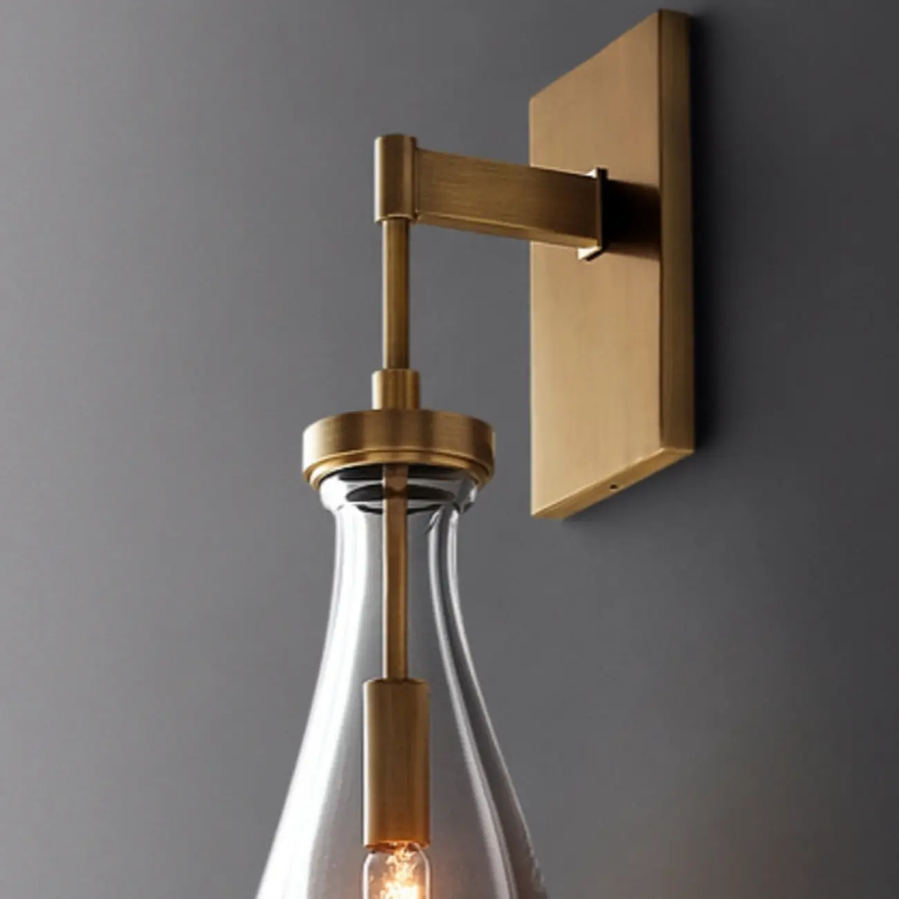 Modern Brass Wall Sconce with Crystal Shade for Indoors Image - 14 | homeyfad