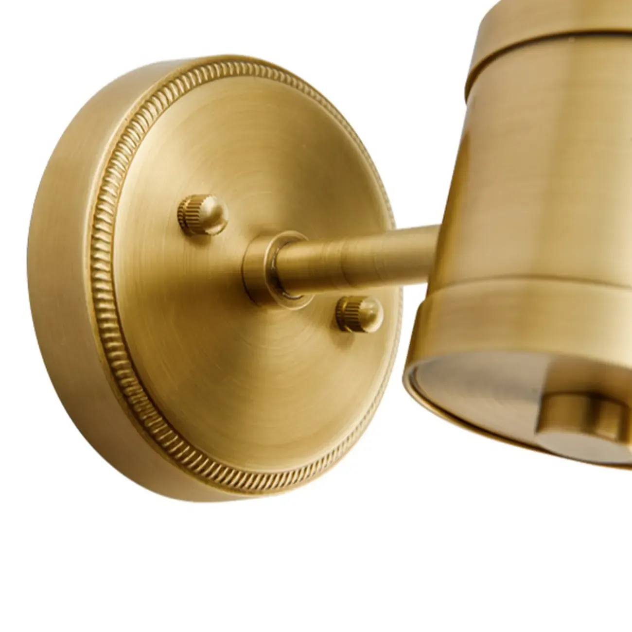 Vertical Brass Glass Cylinder Wall Sconce Image - 8