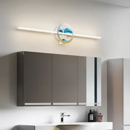 Dimmable Glass Bathroom Vanity Light with Integrated LED