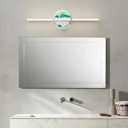 Dimmable Glass Bathroom Vanity Light with Integrated LED