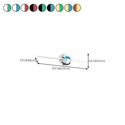 Dimmable Glass Bathroom Vanity Light with Integrated LED