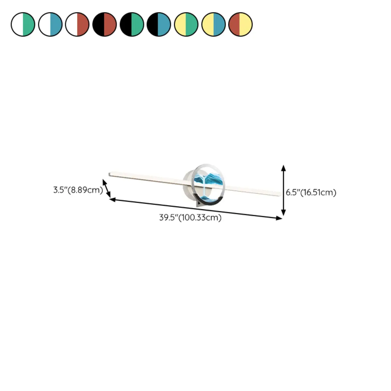 Dimmable Glass Bathroom Vanity Light with Integrated LED