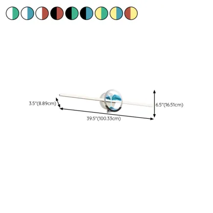 Dimmable Glass Bathroom Vanity Light with Integrated LED