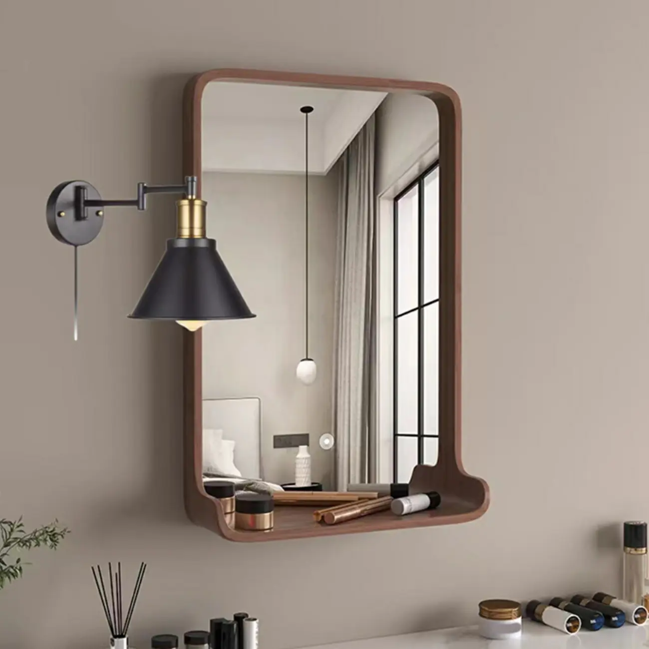 Conical Modern Extendable Vanity Light for Bathroom Image - 1 | homeyfad