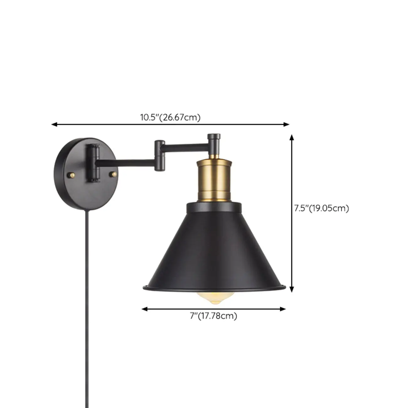 Conical Modern Extendable Vanity Light for Bathroom Image - 13 | homeyfad