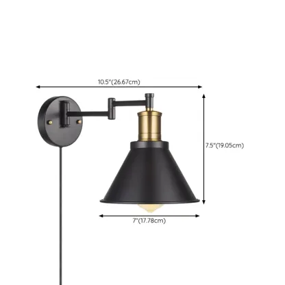 Conical Modern Extendable Vanity Light for Bathroom Image - 13