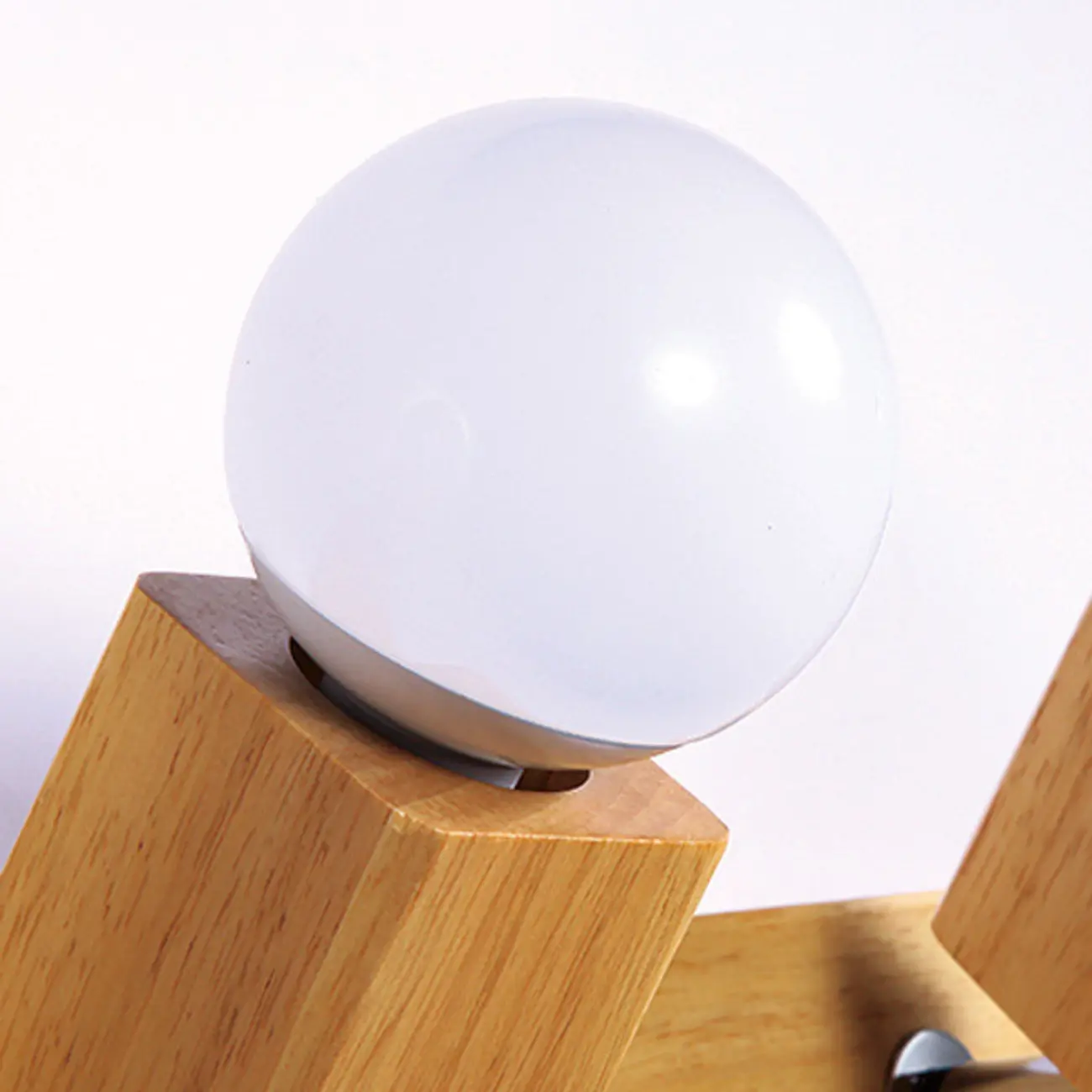 Modern Wooden Multi-Light Bathroom Vanity Light with Hardwired Image - 12 | homeyfad