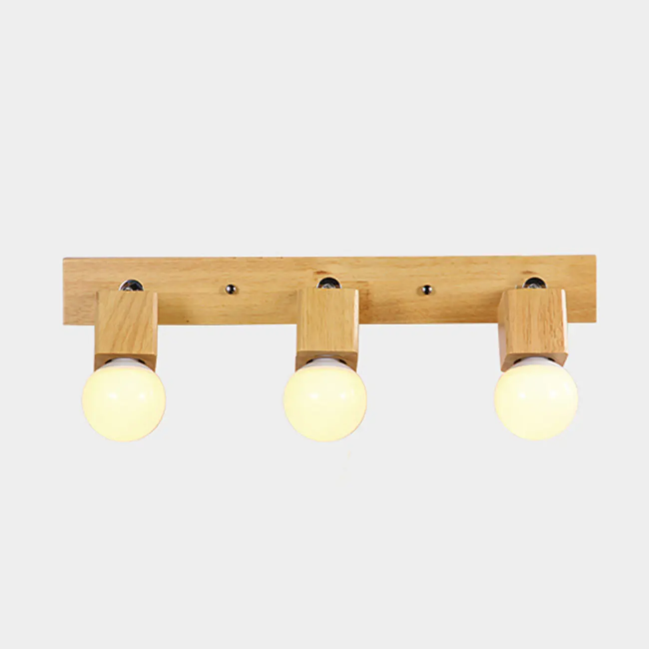 Modern Wooden Multi-Light Bathroom Vanity Light with Hardwired Image - 13 | homeyfad