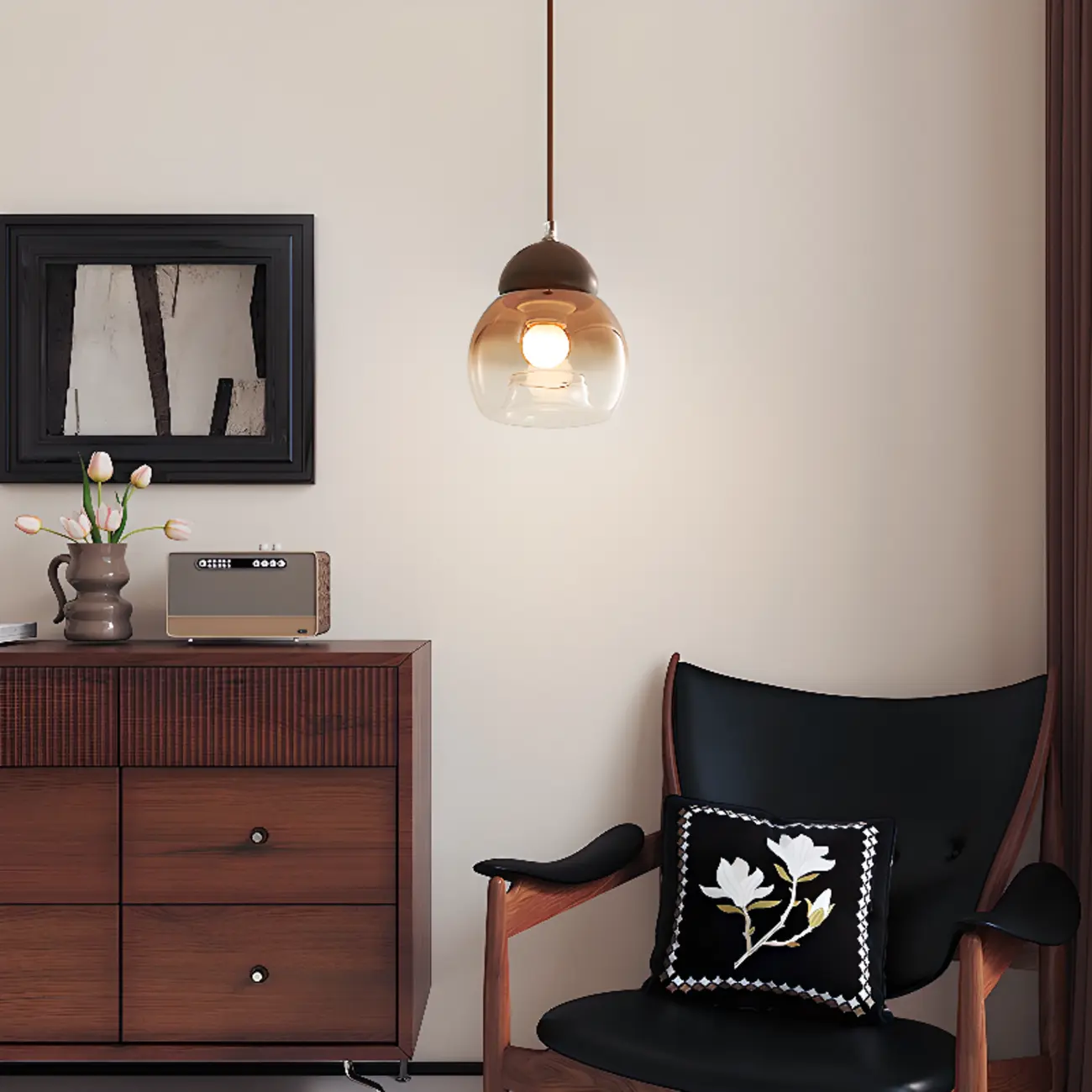 Modern Glass Pendant Light for Kitchen Island | homeyfad