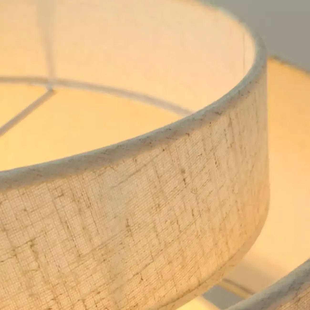 Beige Layered Elegance Fabric Pendant Light for Dining Area Image - 10