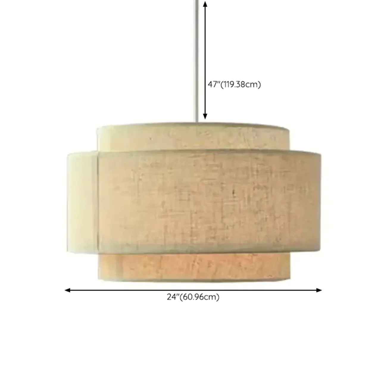 Beige Layered Elegance Fabric Pendant Light for Dining Area Image - 13 | homeyfad