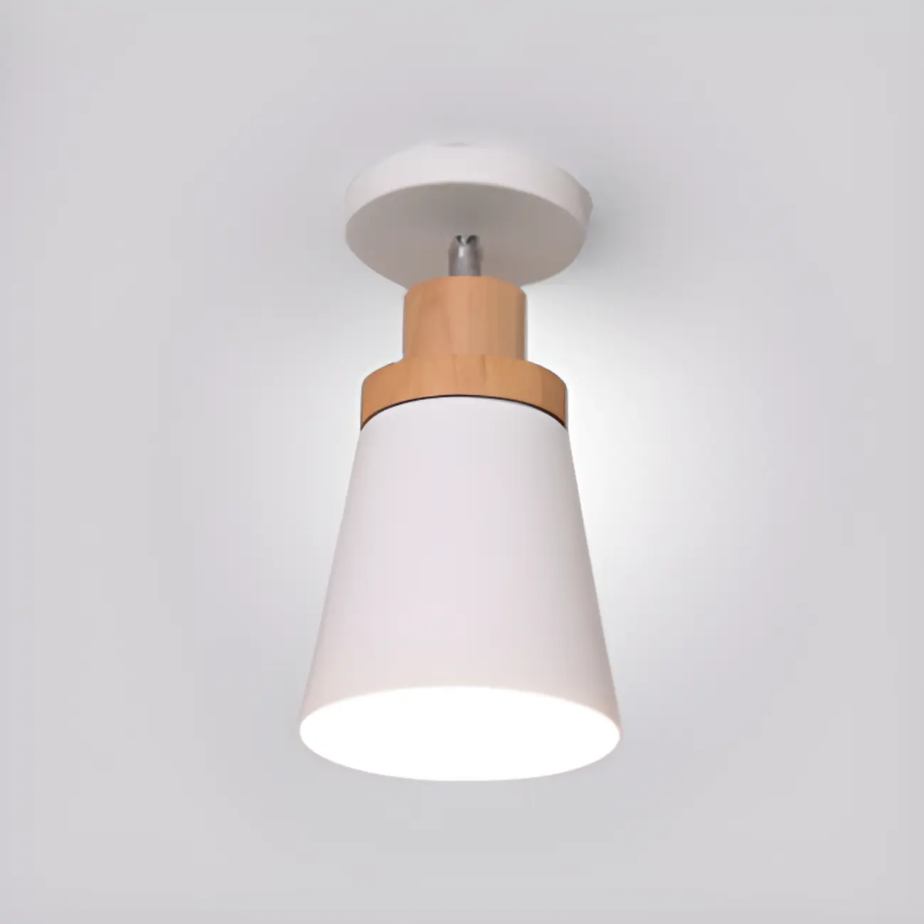 Green Cylinder Iron Modern Semi Flush Mount Ceiling Light | homeyfad