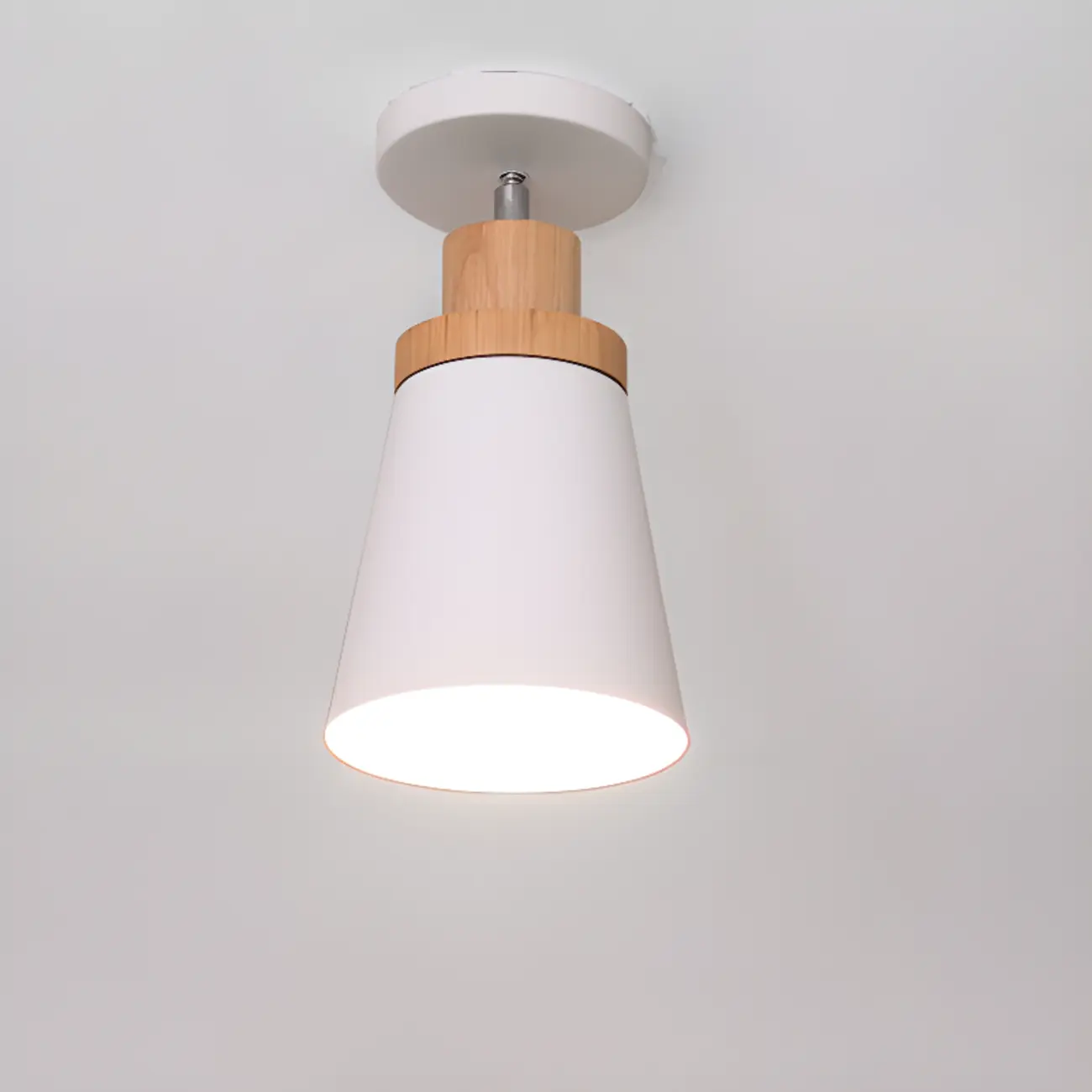 Green Cylinder Iron Modern Semi Flush Mount Ceiling Light | homeyfad