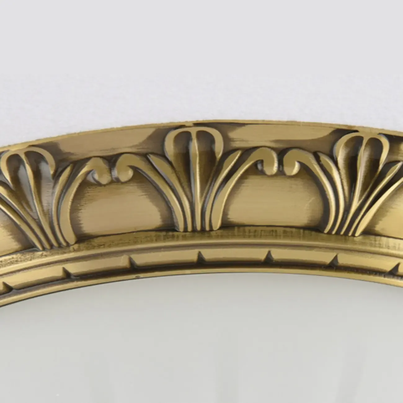 Victorian White Glass Brass Dome Flush Mount Light Image - 14