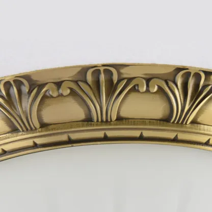 Victorian White Glass Brass Dome Flush Mount Light Image - 14