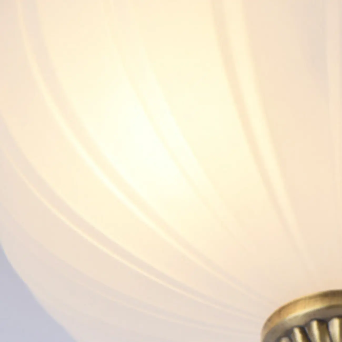 Victorian White Glass Brass Dome Flush Mount Light Image - 18 | homeyfad