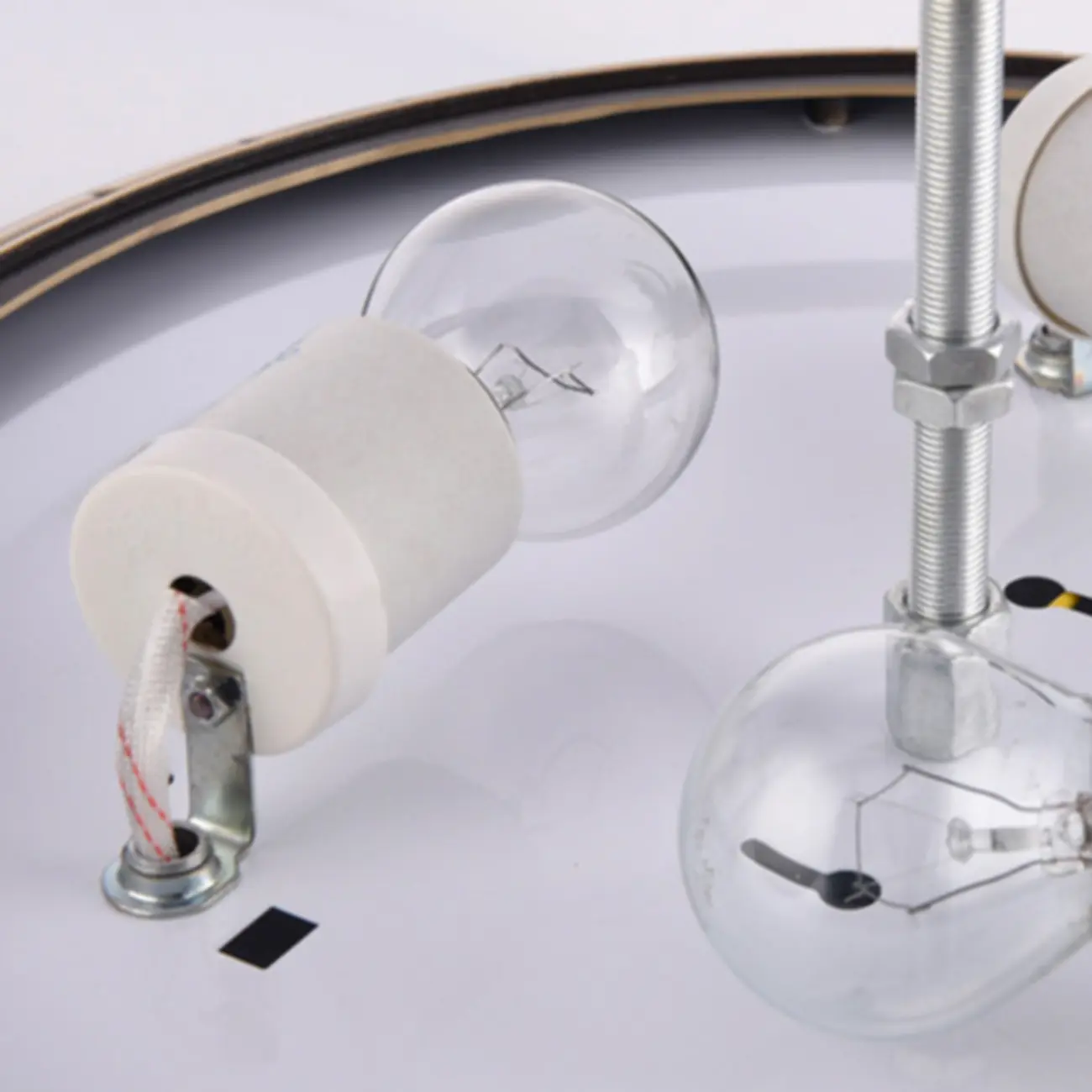 Victorian White Glass Brass Dome Flush Mount Light Image - 22 | homeyfad