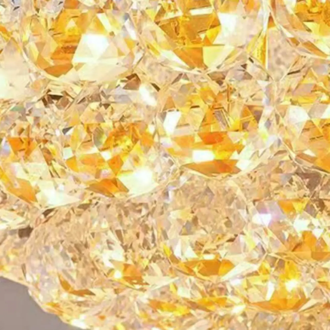 Gold Crystal Cone Glass Crystal Bead Modern Chandelier Image - 10 | homeyfad