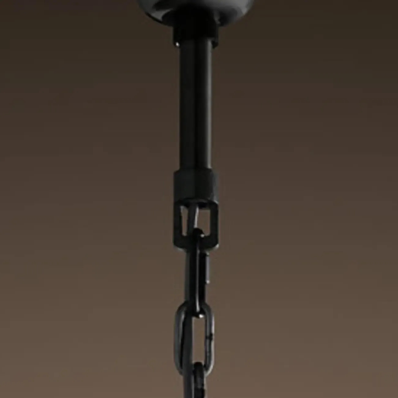 Modern Adjustable Round Black Metal Crystal Drum Chandelier Image - 7