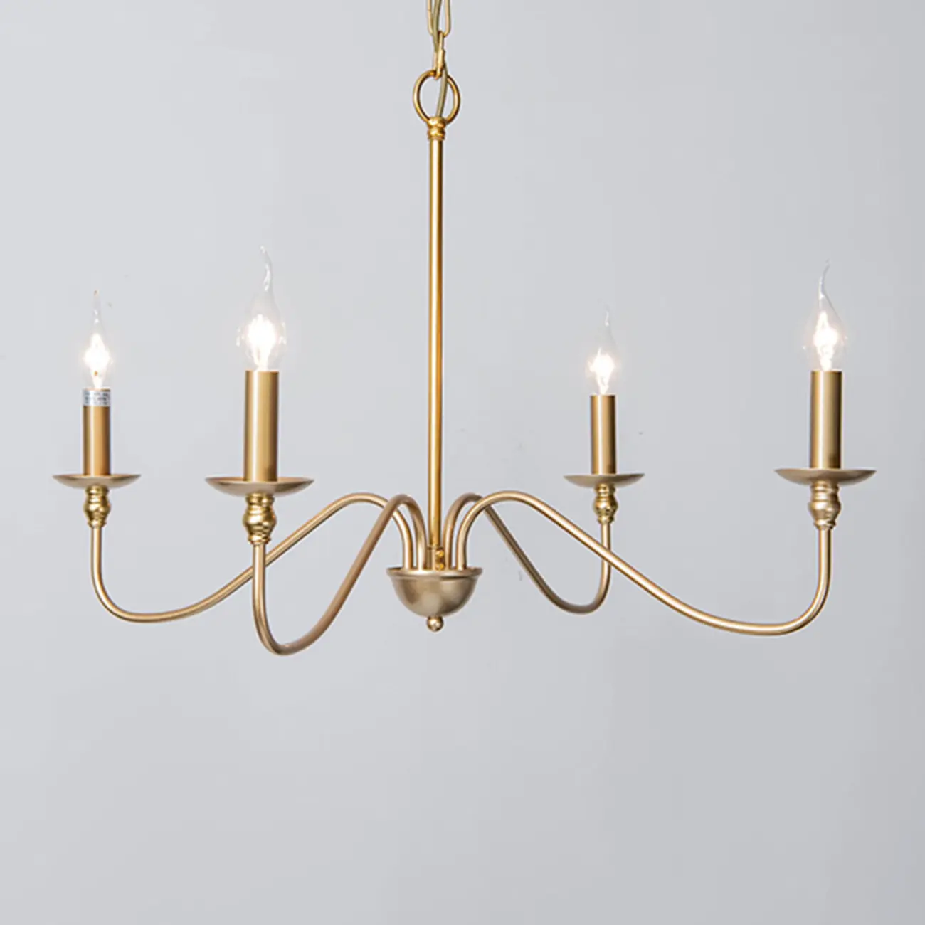 Gold Linear Metal Minimalist Modern Chandelier Light Image - 9 | homeyfad