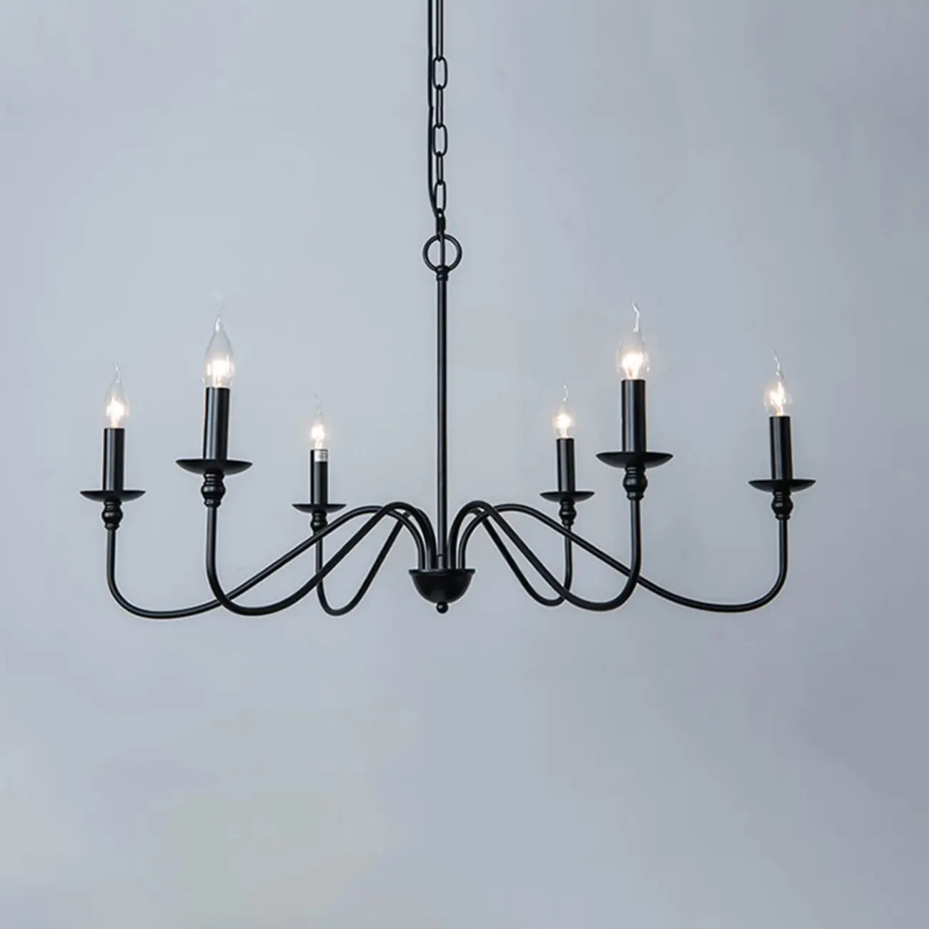 Gold Linear Metal Minimalist Modern Chandelier Light Image - 12 | homeyfad