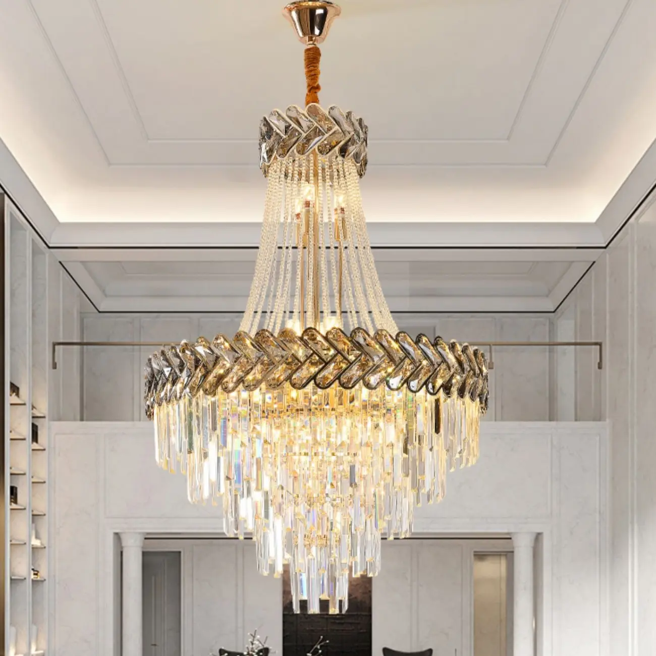 Luxury Geometric Modern Crystal Sphere Chandelier Image - 1 | homeyfad