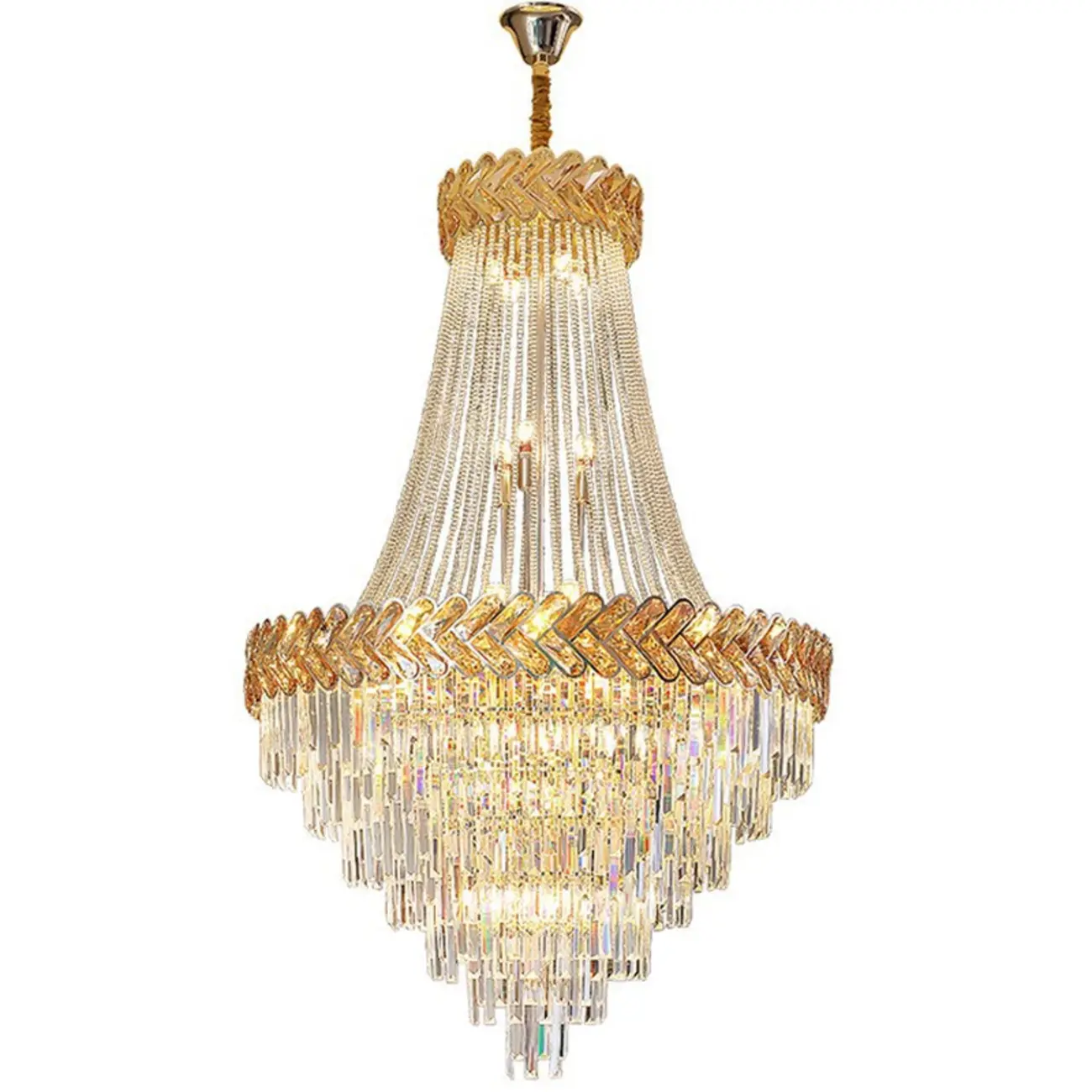 Luxury Geometric Modern Crystal Sphere Chandelier Image - 5 | homeyfad