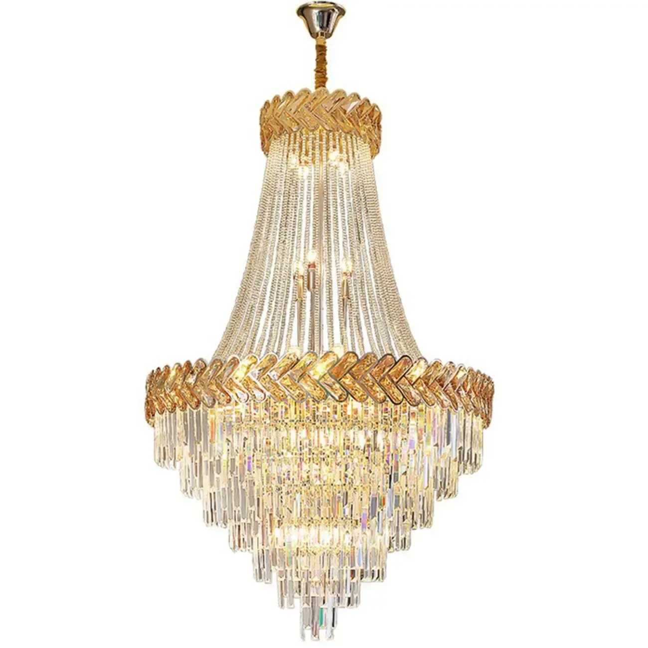 Luxury Geometric Modern Crystal Sphere Chandelier Image - 5