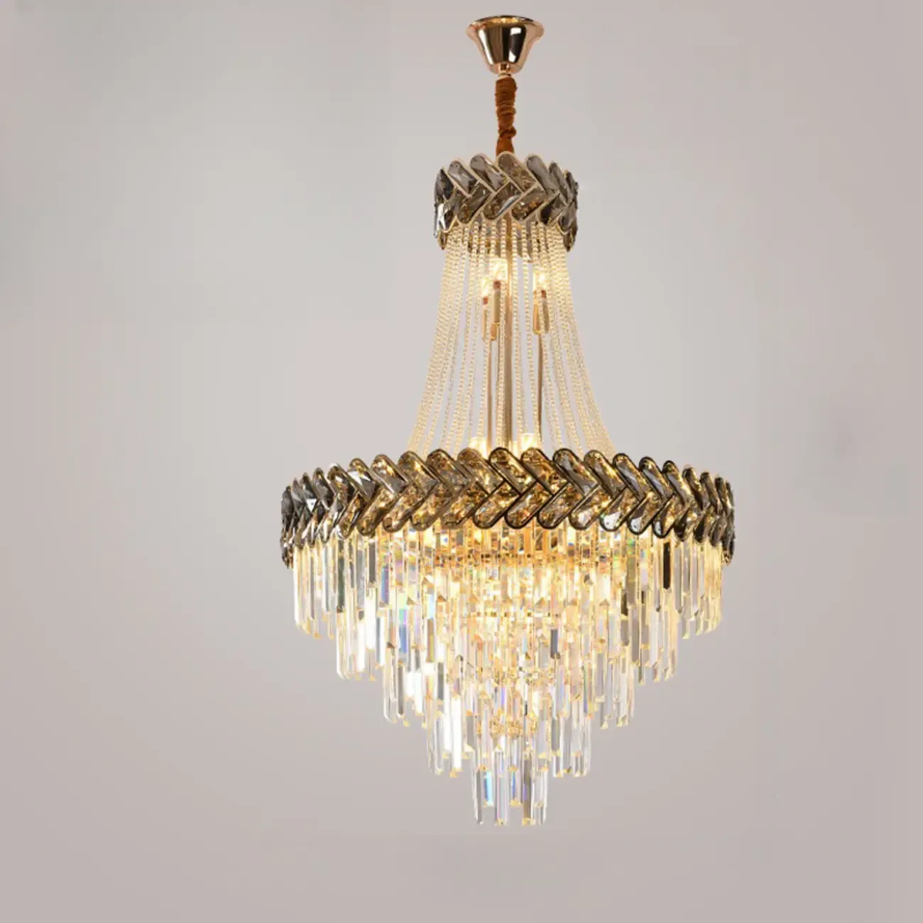Luxury Geometric Modern Crystal Sphere Chandelier Image - 9