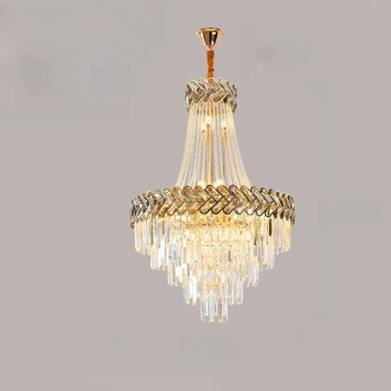 Luxury Geometric Modern Crystal Sphere Chandelier Image - 12
