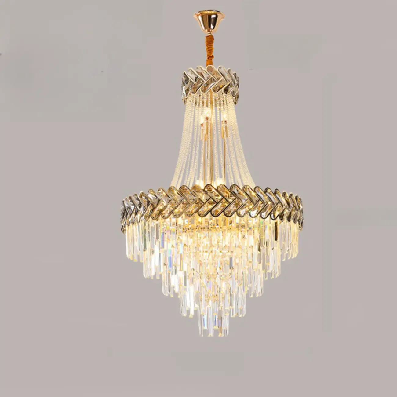Luxury Geometric Modern Crystal Sphere Chandelier Image - 13