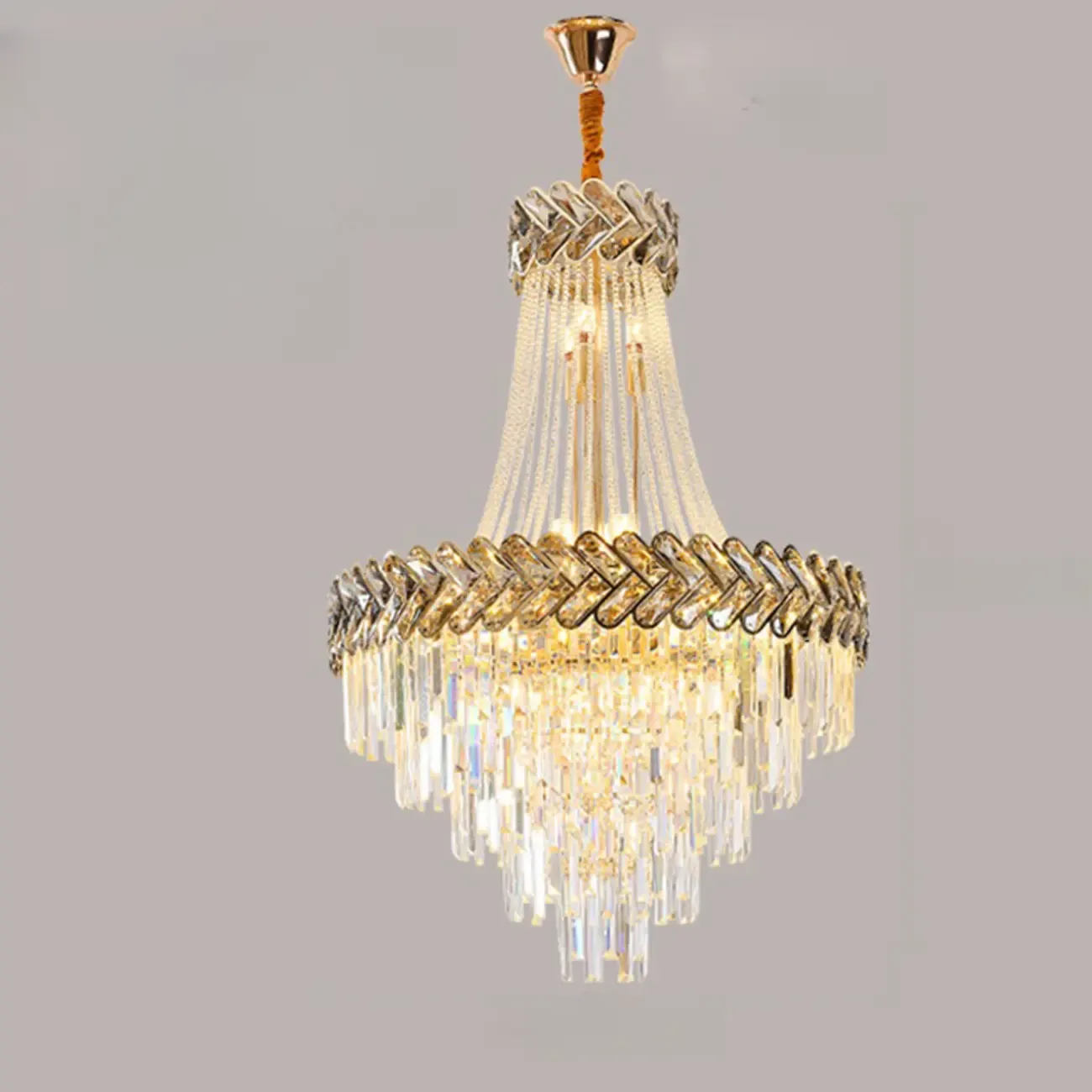 Luxury Geometric Modern Crystal Sphere Chandelier Image - 15