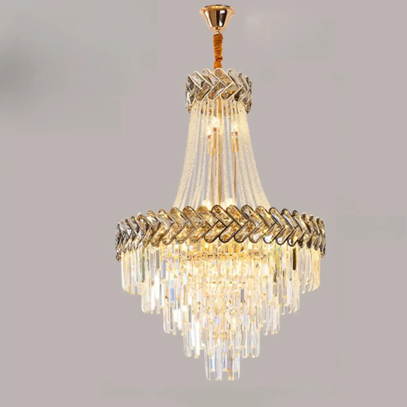 Luxury Geometric Modern Crystal Sphere Chandelier Image - 16