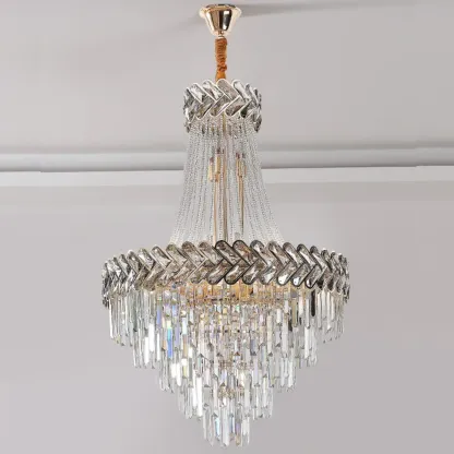 Luxury Geometric Modern Crystal Sphere Chandelier Image - 19