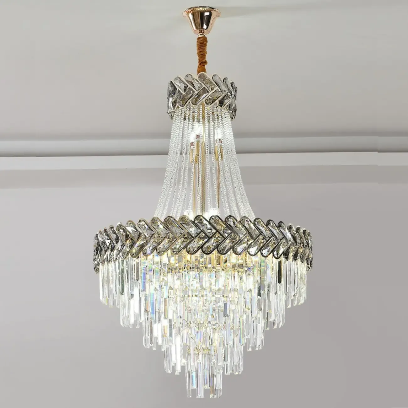 Luxury Geometric Modern Crystal Sphere Chandelier Image - 20