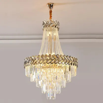 Luxury Geometric Modern Crystal Sphere Chandelier Image - 22