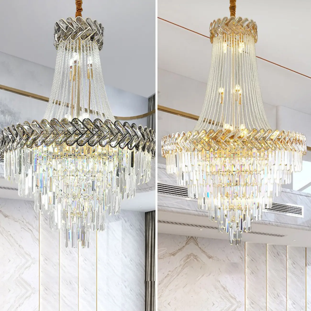 Luxury Geometric Modern Crystal Sphere Chandelier Image - 26 | homeyfad