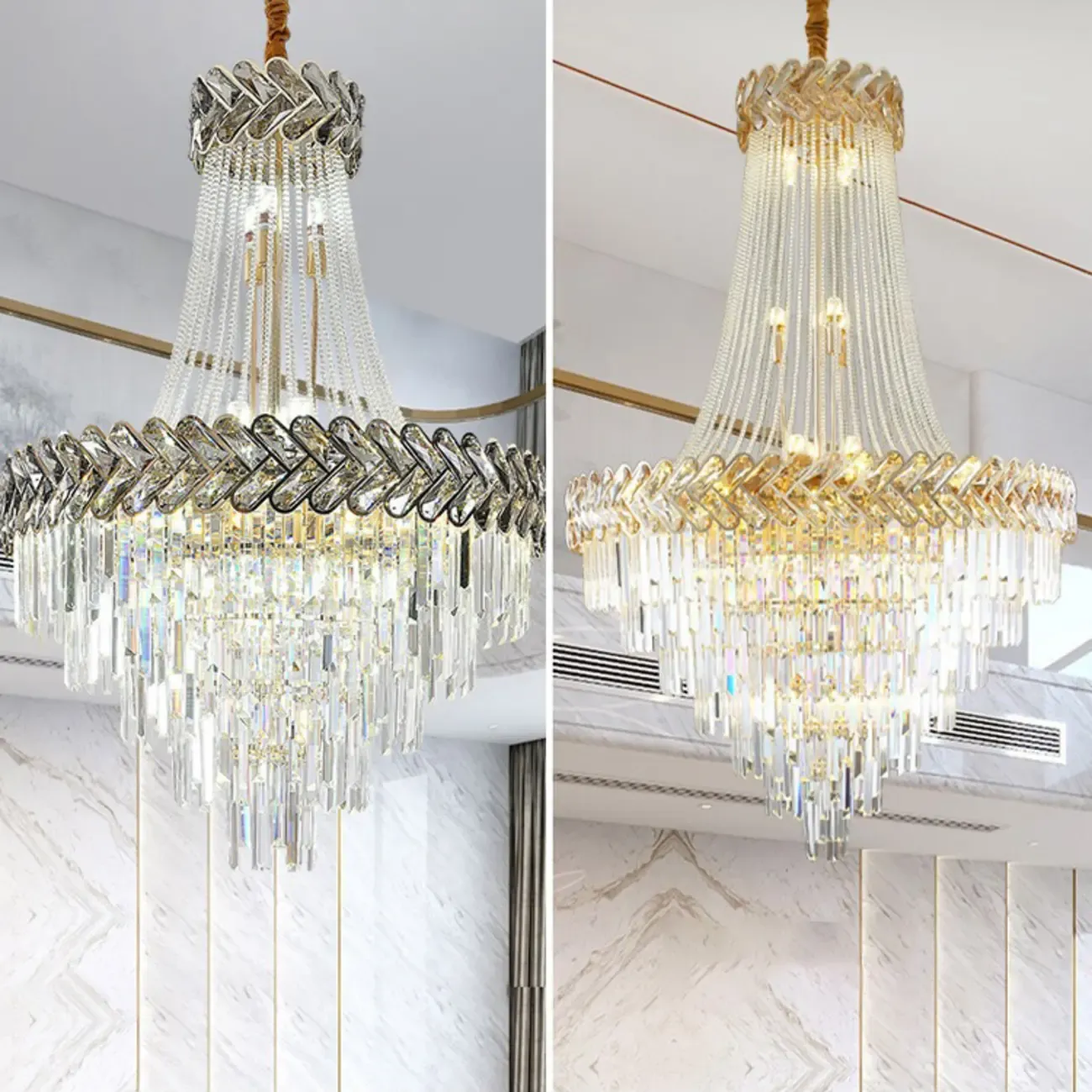 Luxury Geometric Modern Crystal Sphere Chandelier Image - 26