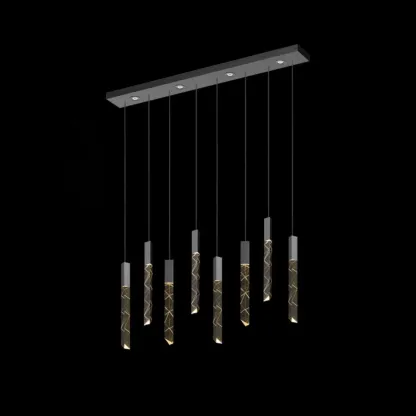 Trendy Modern Adjustable Crystal Pendant Light Image - 5