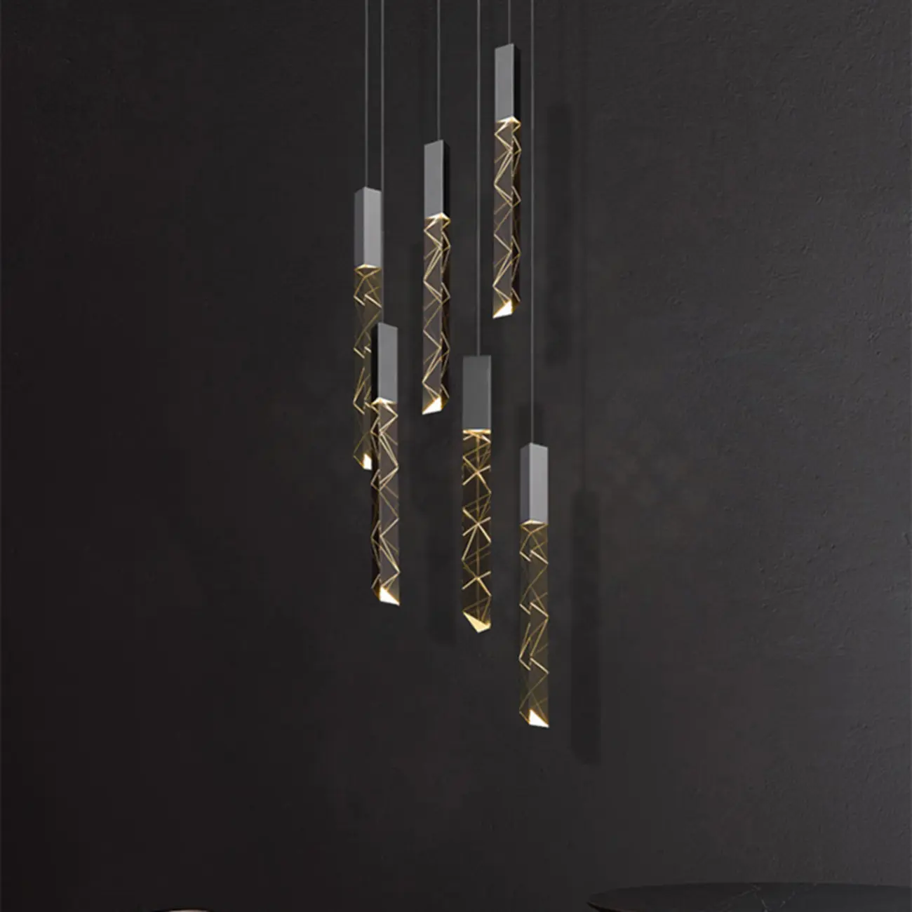 Trendy Modern Adjustable Crystal Pendant Light Image - 6 | homeyfad