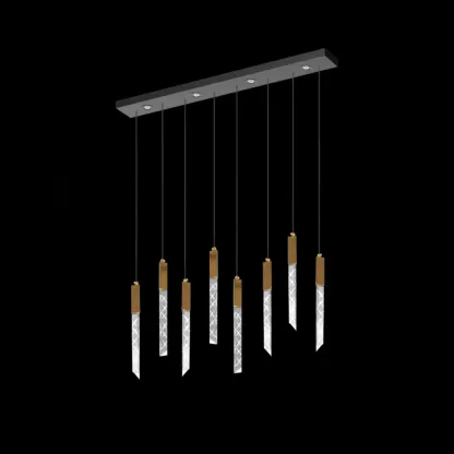 Trendy Modern Adjustable Crystal Pendant Light Image - 13