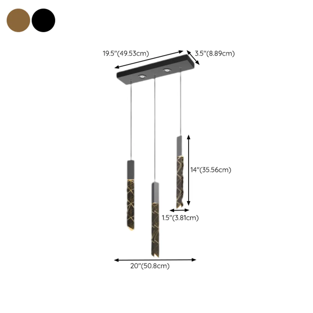 Trendy Modern Adjustable Crystal Pendant Light #size | homeyfad